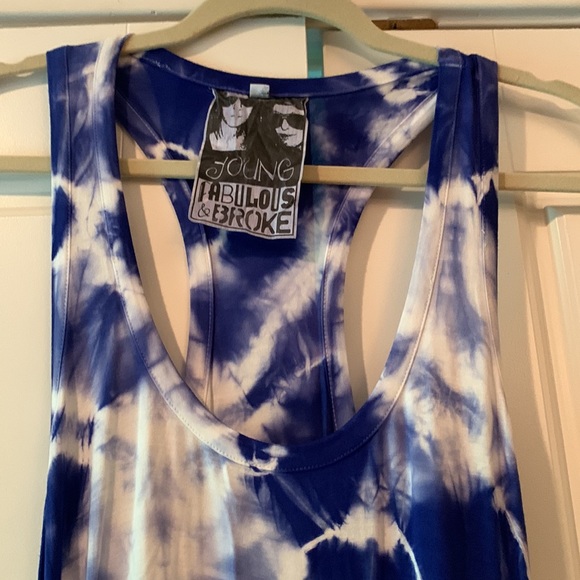 NEW Young Fabulous and Broke tie dye maxi dress XS extra Small - Picture 5 of 9